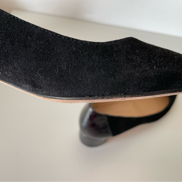 J Crew black suede pumps with stamped croc heel 7.5 IN BOX - Picture 14 of 17